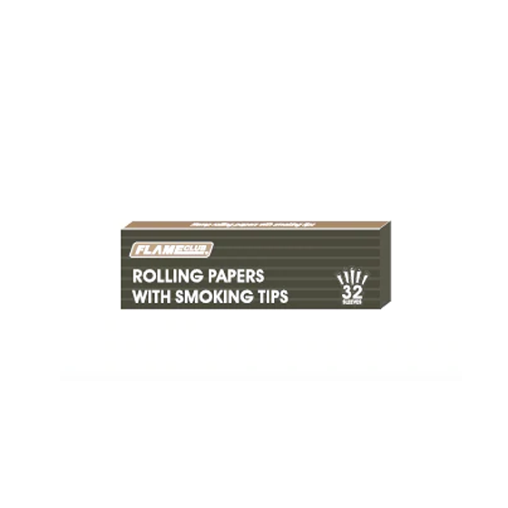 FlameClub Rolling Papers with Smoking Tips (32 sleeves)